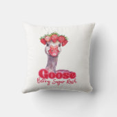 Strawberry Goose Funny Goose met aardbeien Kussen (Achterkant)