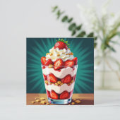 Strawberry, Granola and Whipped Cream Parfait Kaart (Staand voorkant)