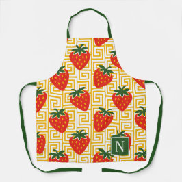 Strawberry Greek Key Monogram Schort