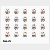 Strawberry Guinea Pig Ronde Sticker (Vel)