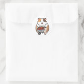 Strawberry Guinea Pig Ronde Sticker (Tas)