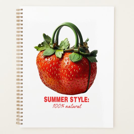 Strawberry Handbag Design – Hyper-Realistische Zom Planner (Voorkant)