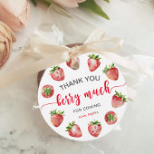 Strawberry Hartelijk dank voor Berry Much Bedankjes Labels