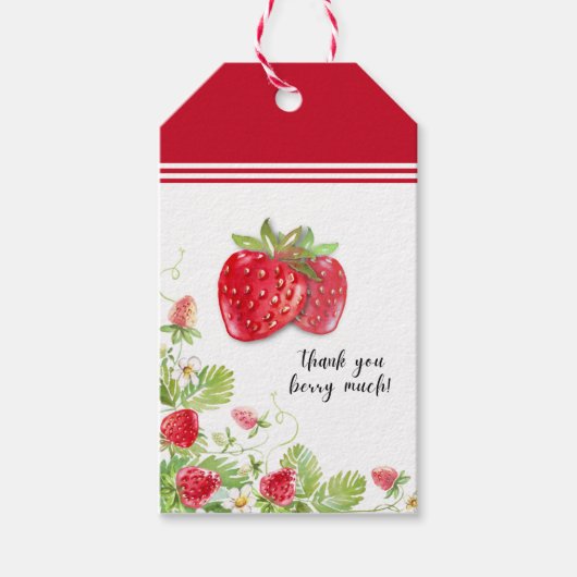 Strawberry Hartelijk dank voor Berry Much Cadeaulabel (Voorkant)