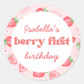 Strawberry Hartelijk dank voor Berry Much Ronde Sticker (Voorkant)