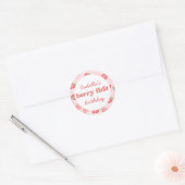 Strawberry Hartelijk dank voor Berry Much Ronde Sticker (Envelop)