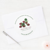 Strawberry Hartelijk dank voor uw bedrijf Ronde Sticker (Envelop)