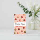 Strawberry Health Coach Visitekaartje (Staand voorkant)