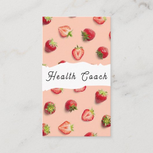 Strawberry Health Coach Visitekaartje (Voorkant)