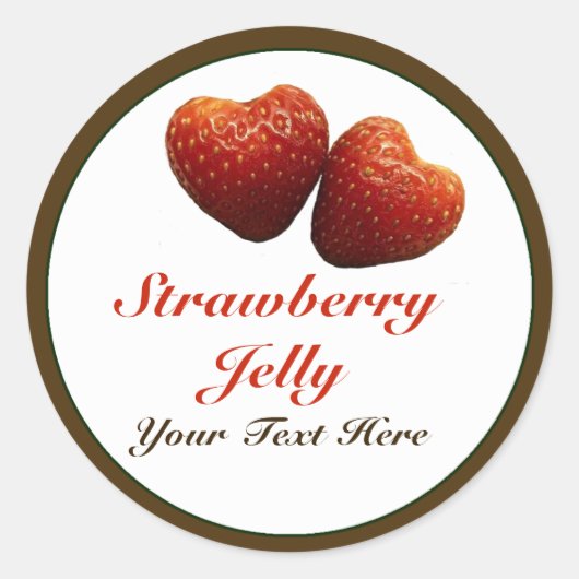 Strawberry Hearts Jelly Sticker (Voorkant)