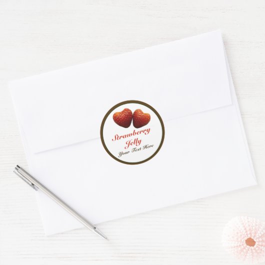 Strawberry Hearts Jelly Sticker (Envelop)