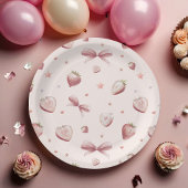 Strawberry Hearts Love Ribbon Stars Papieren Bordje