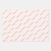 Strawberry Hearts Roze Lint Sterren Inpakpapier Vel (Voorkant 2)