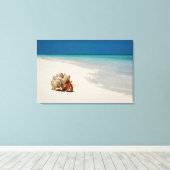 Strawberry Hermit Crab | Coenobita Perlatus Canvas Afdruk (Insitu (Houten vloer))