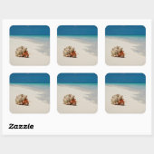 Strawberry Hermit Crab | Coenobita Perlatus Vierkante Sticker (Vel)