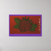 Strawberry Home Sweet Home Canvas Afdruk (Voorkant)