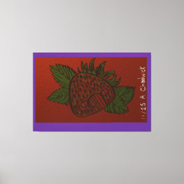 Strawberry Home Sweet Home Canvas Afdruk