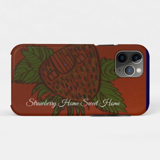 Strawberry Home Sweet Home Case-Mate iPhone Case (Achterkant (horizontaal))
