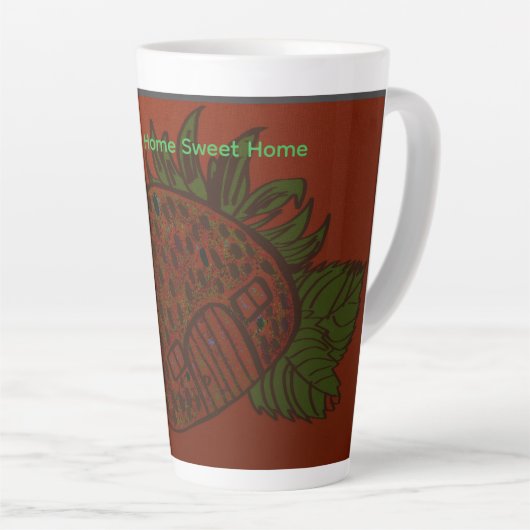 Strawberry Home Sweet Home Large Mug Latte Mok (Rechterhoek)