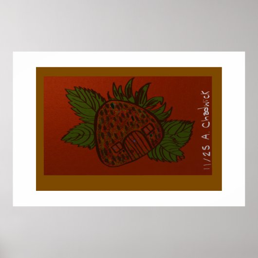 Strawberry Home Sweet Home Poster (Voorkant)