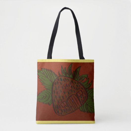 Strawberry Home Sweet Home Tote Bag (Voorkant)