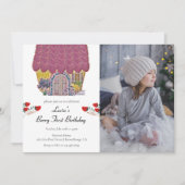 Strawberry House Berry First Girl 1e verjaardag Kaart (Voorkant)