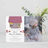 Strawberry House Berry First Girl 1e verjaardag Kaart (Staand voorkant)