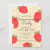 Strawberry House Warming Party Kaart (Voorkant)