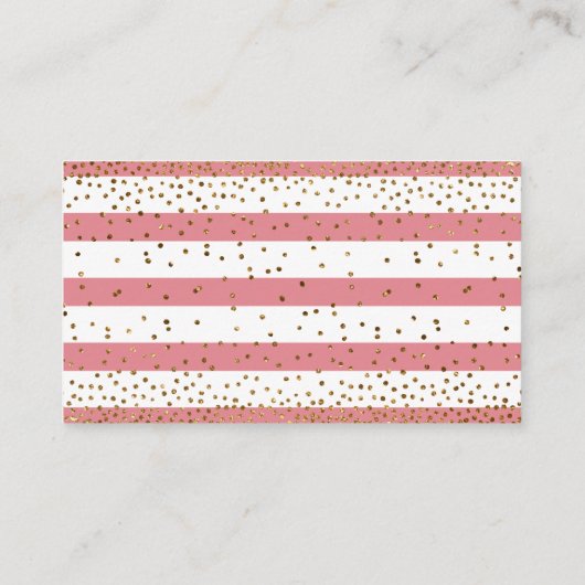 Strawberry Ice Confetti Luier Raffle Kaart (Achterkant)