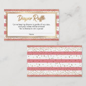 Strawberry Ice Confetti Luier Raffle Kaart (Voorkant / Achterkant)