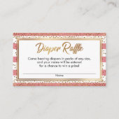 Strawberry Ice Confetti Luier Raffle Kaart (Voorkant)