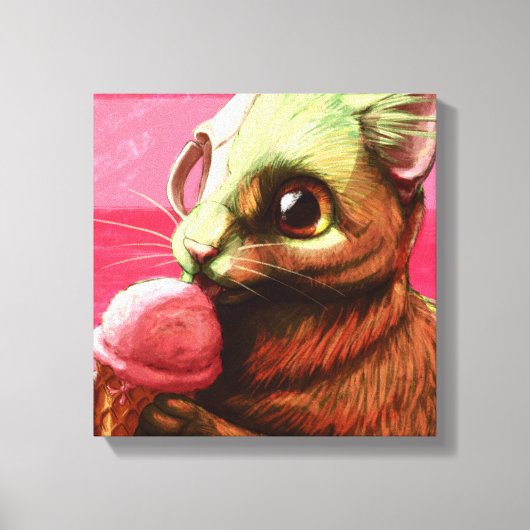Strawberry Ice Cream Canvas Print (Voorkant)