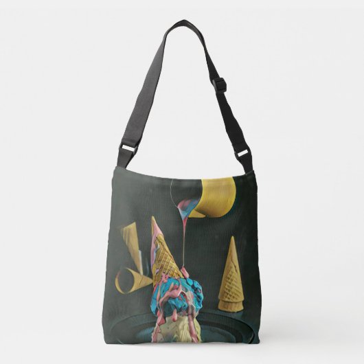 Strawberry ice cream cone crossbody tas (Voorkant)