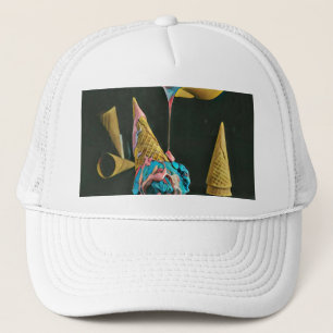 Strawberry ice cream cone trucker pet
