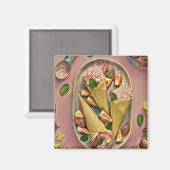 Strawberry ice cream magneet (Voorkant / Achterkant)
