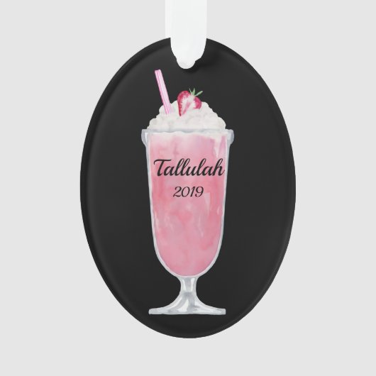 Strawberry Ice Cream Soda Persoonlijk Ornament (voorkant)