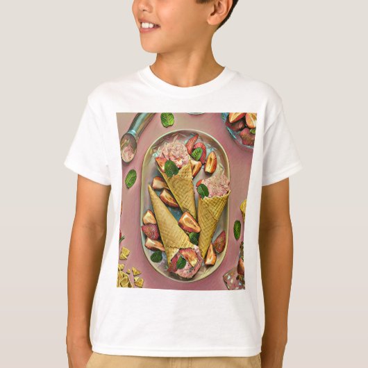 Strawberry ice cream t-shirt (Voorkant)