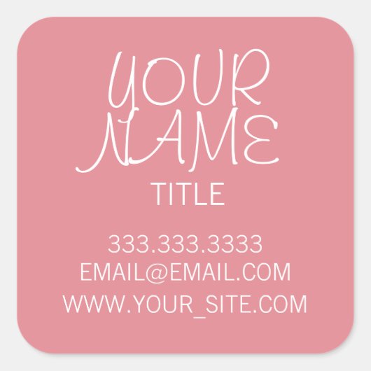 Strawberry Ice Freehand Simple Vierkante Sticker (Voorkant)