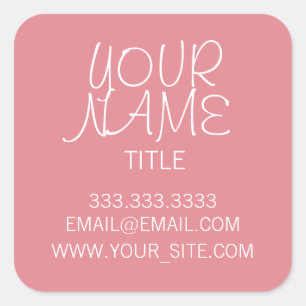 Strawberry Ice Freehand Simple Vierkante Sticker