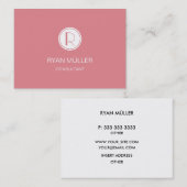 Strawberry Ice Professional Plain and Monogram Visitekaartje (Voorkant / Achterkant)