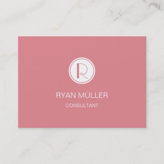 Strawberry Ice Professional Plain and Monogram Visitekaartje (Voorkant)