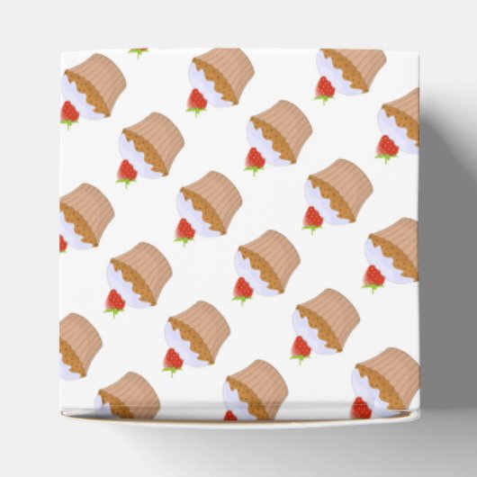 Strawberry Iced Bun Cake Pattern Bedankdoosjes (Bovenkant)