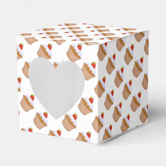 Strawberry Iced Bun Cake Pattern Bedankdoosjes (Voorkant Zijde)