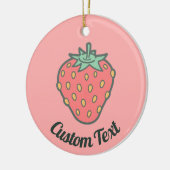 Strawberry Icon Ceramic Ornament (Links)
