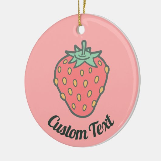 Strawberry Icon Ceramic Ornament (Links)