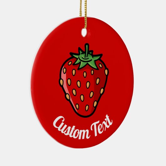 Strawberry Icon Ceramic Ornament (Rechts)
