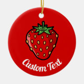 Strawberry Icon Ceramic Ornament (Voorkant)
