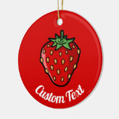 Strawberry Icon Ceramic Ornament (Links)