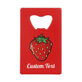 Strawberry Icon Credit Kaart Bottle Open Creditkaart Flessenopener (Voorkant)