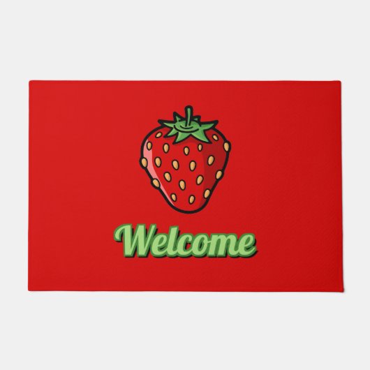 Strawberry Icon Doormat Deurmat (Voorkant)